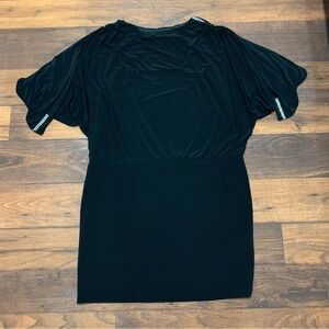 R&M Richards Mini Black Dress Women’s Size 10 Stretch, With Rhinestones